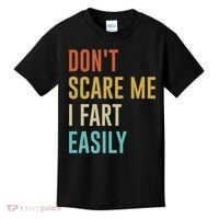 Dont Scare Me I Fart Easily Retro Funny Flatulence For Dads Kids T-Shirt thumb 0