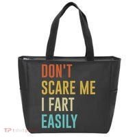 Dont Scare Me I Fart Easily Retro Funny Flatulence For Dads Tote Bag thumb 0
