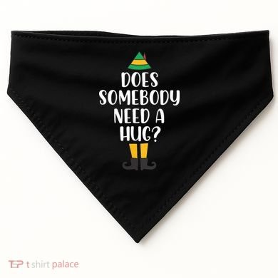 Does Somebody Need A Hug Christmas USA-Made Doggie Bandana