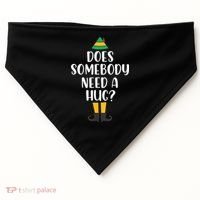 Does Somebody Need A Hug Christmas USA-Made Doggie Bandana thumb 0