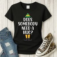 Does Somebody Need A Hug Christmas Women's T-Shirt thumb 3