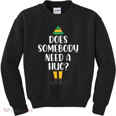 Does Somebody Need A Hug Christmas Kids Sweatshirt