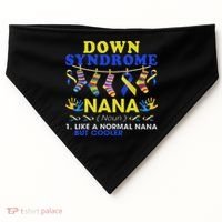 Down Syndrome Nana Definition Cooler Proud Down Awareness USA-Made Doggie Bandana thumb 0