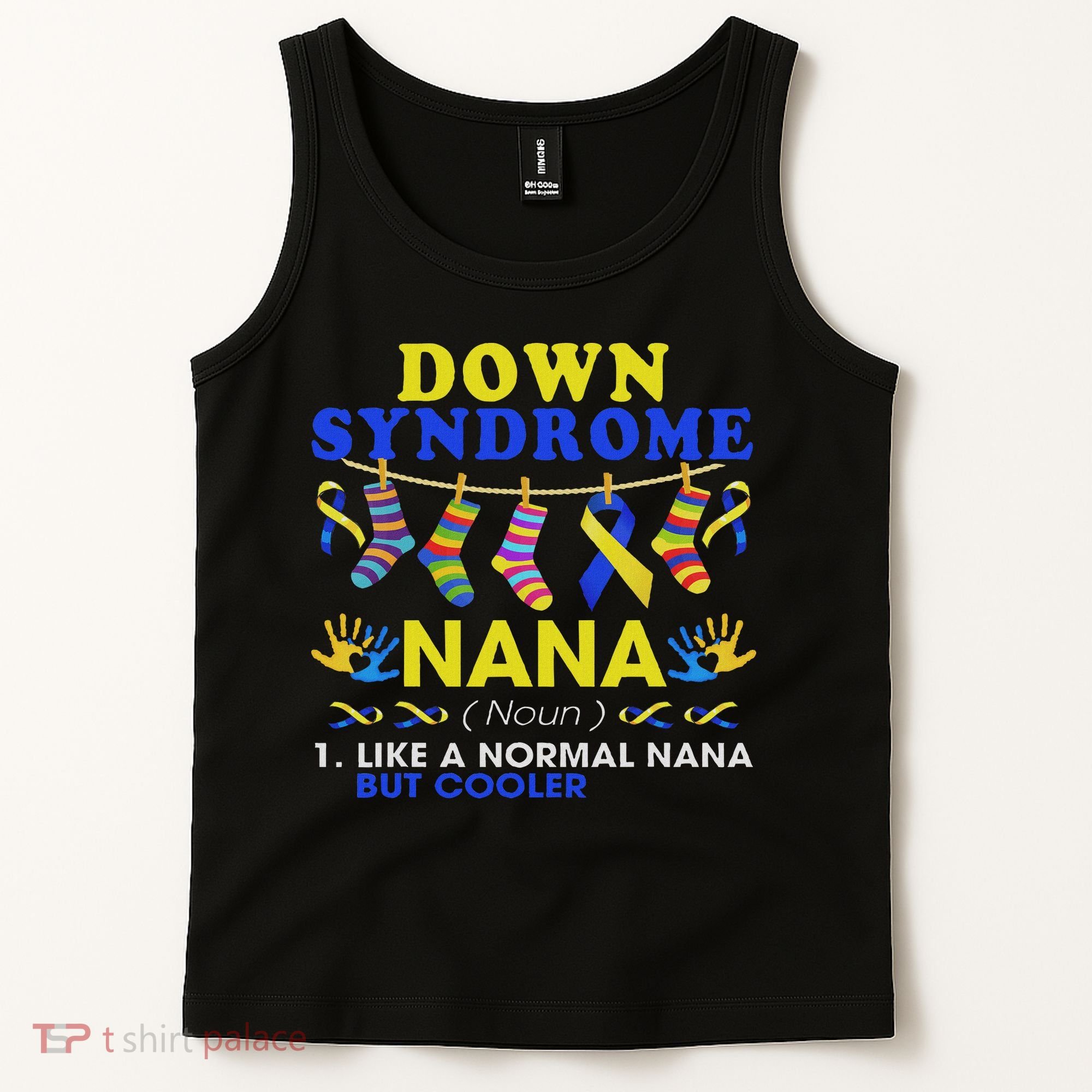 Down Syndrome Nana Definition Cooler Proud Down Awareness Tank Top