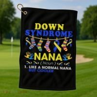 Down Syndrome Nana Definition Cooler Proud Down Awareness Golf Towel thumb 1