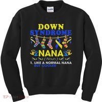 Down Syndrome Nana Definition Cooler Proud Down Awareness Kids Sweatshirt thumb 0