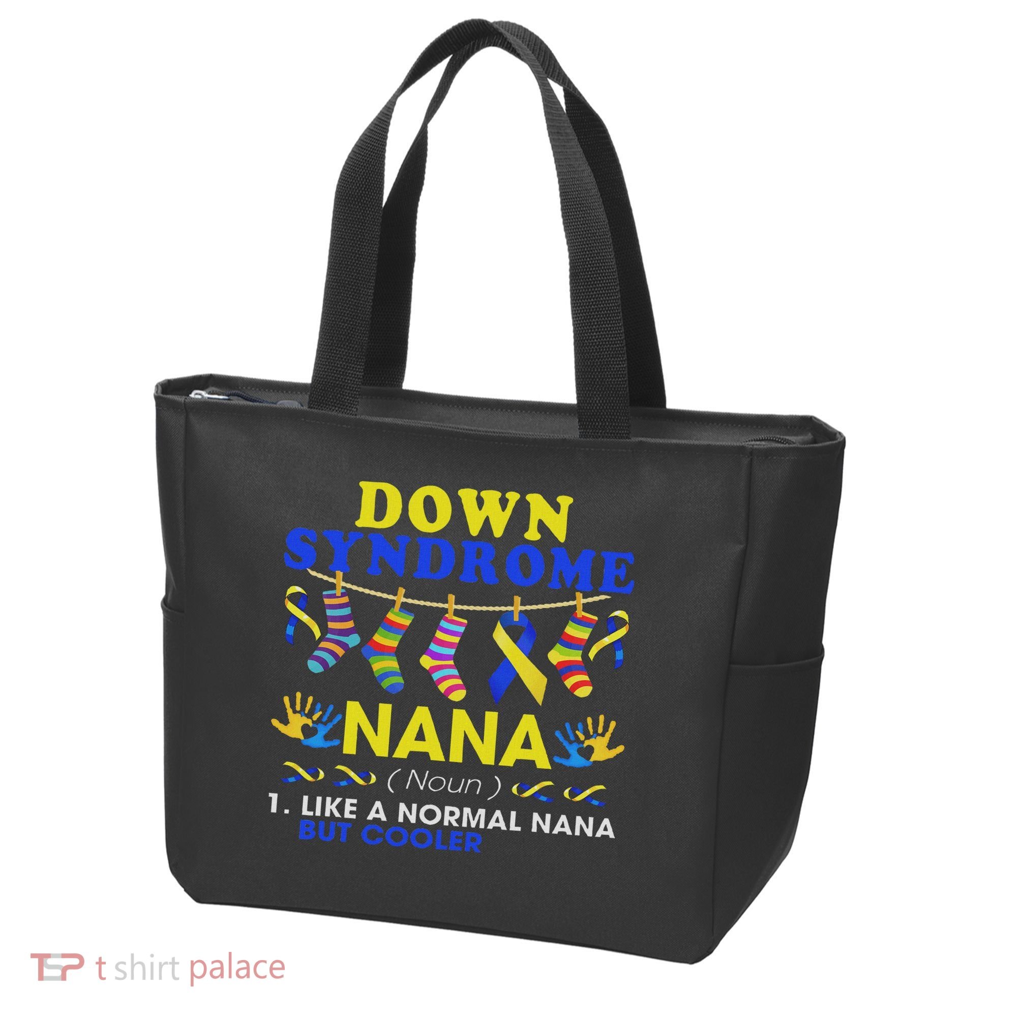 Down Syndrome Nana Definition Cooler Proud Down Awareness Tote Bag