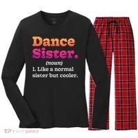 Dance Sister Noun Definition Dancing Girls Dancer Dictionary Women's Long Sleeve Flannel Pajama Set  thumb 0
