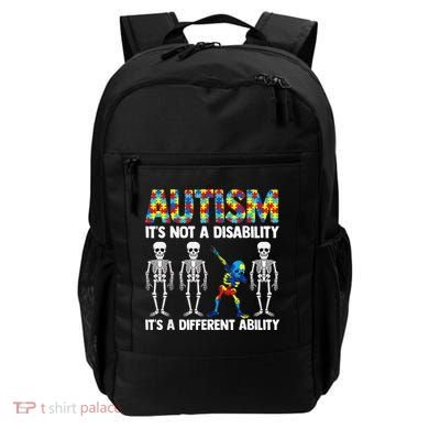 Dabbing Skeleton Not A Disability ASD Awareness Backpack