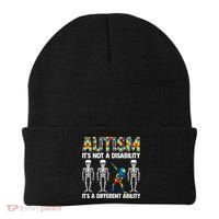 Dabbing Skeleton Not A Disability ASD Awareness Beanie thumb 0