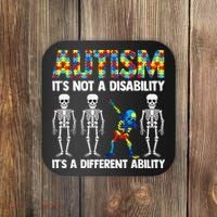 Dabbing Skeleton Not A Disability ASD Awareness Coaster thumb 0
