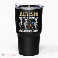 Dabbing Skeleton Not A Disability ASD Awareness Tumbler thumb 0