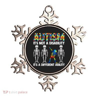 Dabbing Skeleton Not A Disability ASD Awareness Ornament