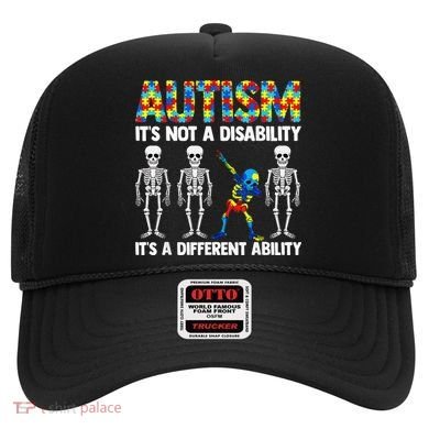 Dabbing Skeleton Not A Disability ASD Awareness Hat