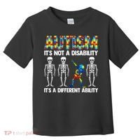 Dabbing Skeleton Not A Disability ASD Awareness Toddler T-Shirt thumb 0
