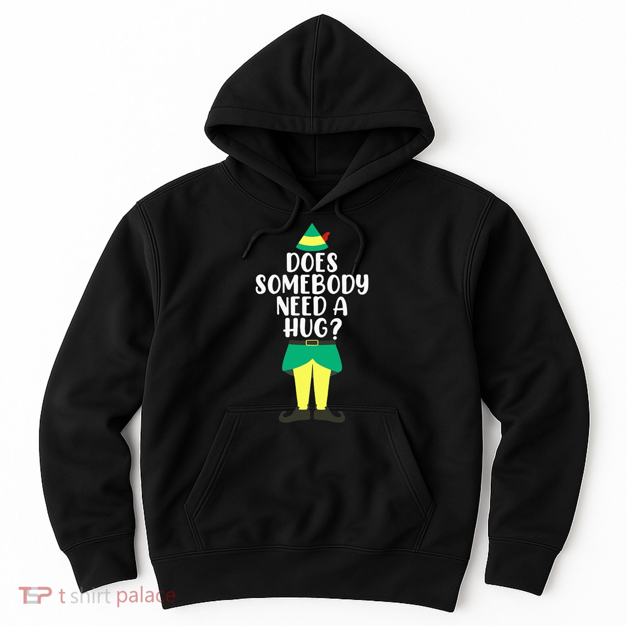 Does Somebody Need A Hug Christmas Elf Buddy Ugly Sweaters Hoodie