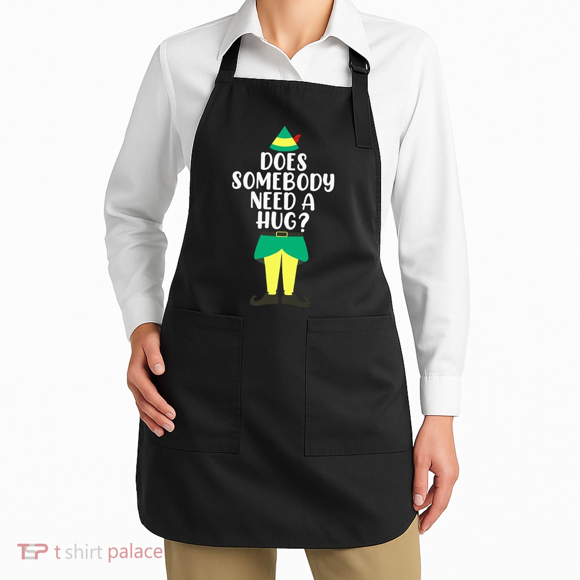 Does Somebody Need A Hug Christmas Elf Buddy Ugly Sweaters Apron