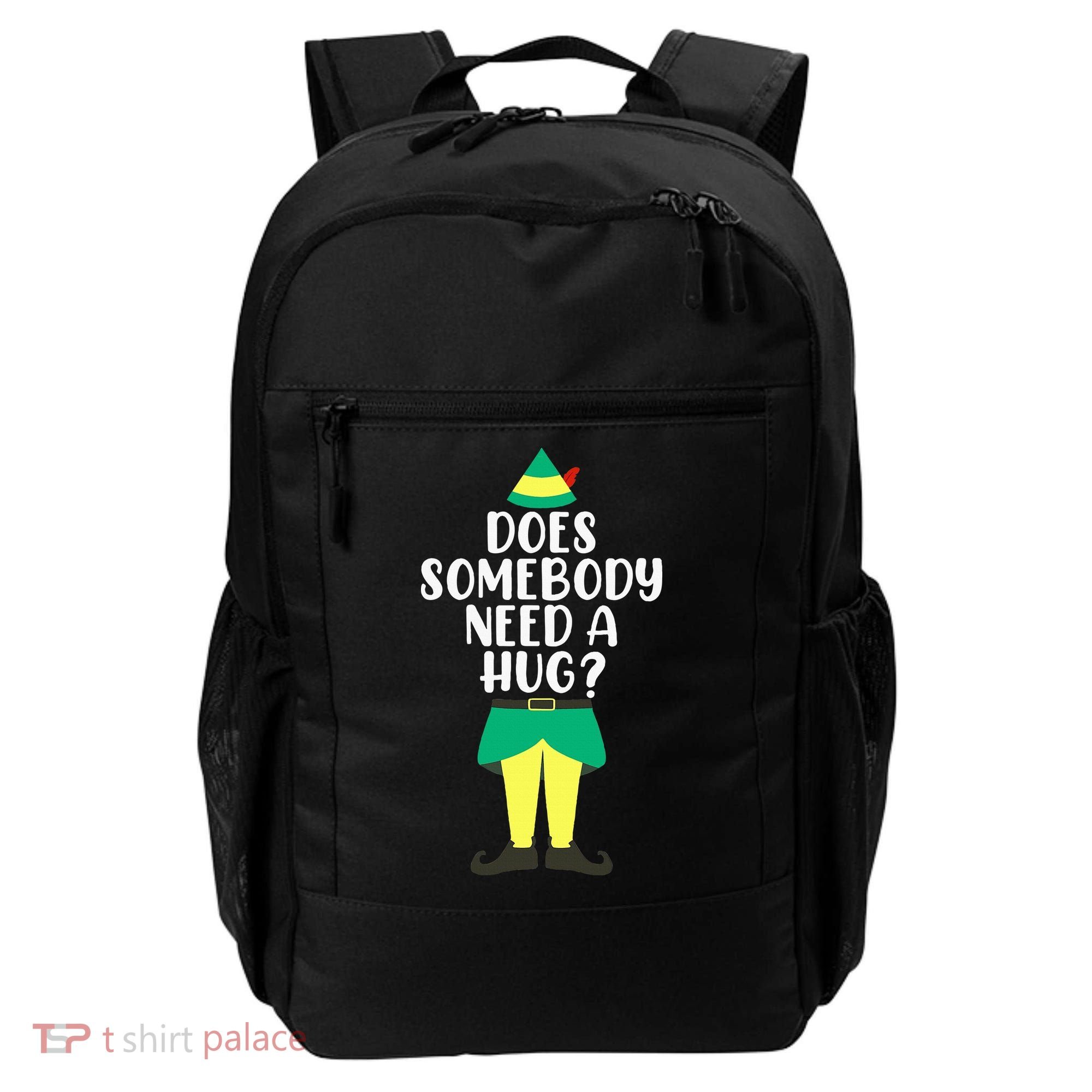 Does Somebody Need A Hug Christmas Elf Buddy Ugly Sweaters Backpack