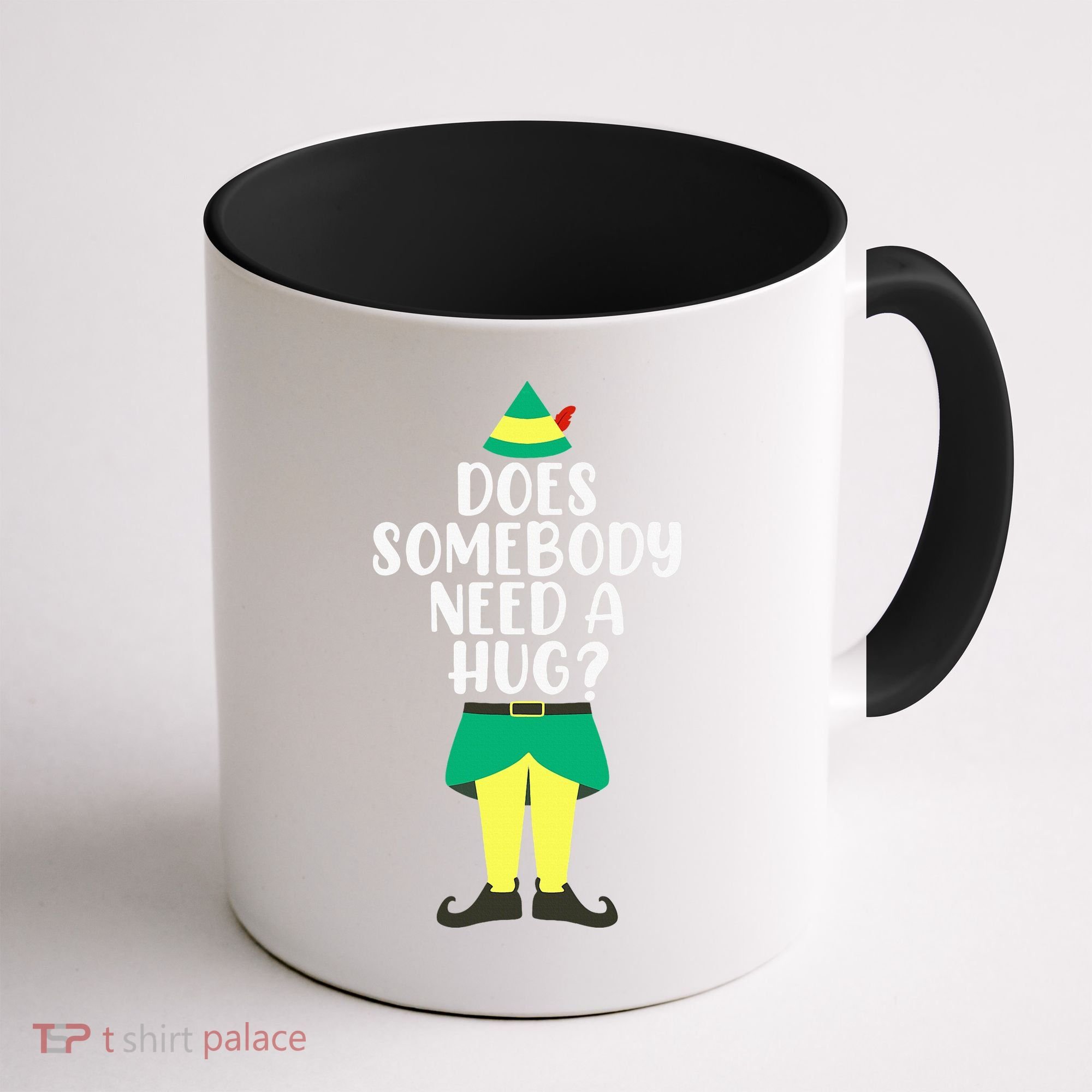 Does Somebody Need A Hug Christmas Elf Buddy Ugly Sweaters Coffee Mug