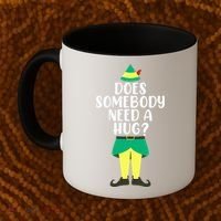 Does Somebody Need A Hug Christmas Elf Buddy Ugly Sweaters Coffee Mug thumb 2