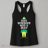 Does Somebody Need A Hug Christmas Elf Buddy Ugly Sweaters Women's Tank Top thumb 3