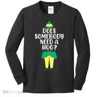 Does Somebody Need A Hug Christmas Elf Buddy Ugly Sweaters Kids Long Sleeve Shirt thumb 0
