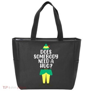 Does Somebody Need A Hug Christmas Elf Buddy Ugly Sweaters Tote Bag