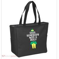Does Somebody Need A Hug Christmas Elf Buddy Ugly Sweaters Tote Bag thumb 2