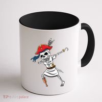 Dabbing Skeleton Nurse Pirate Halloween Gift Coffee Mug thumb 1