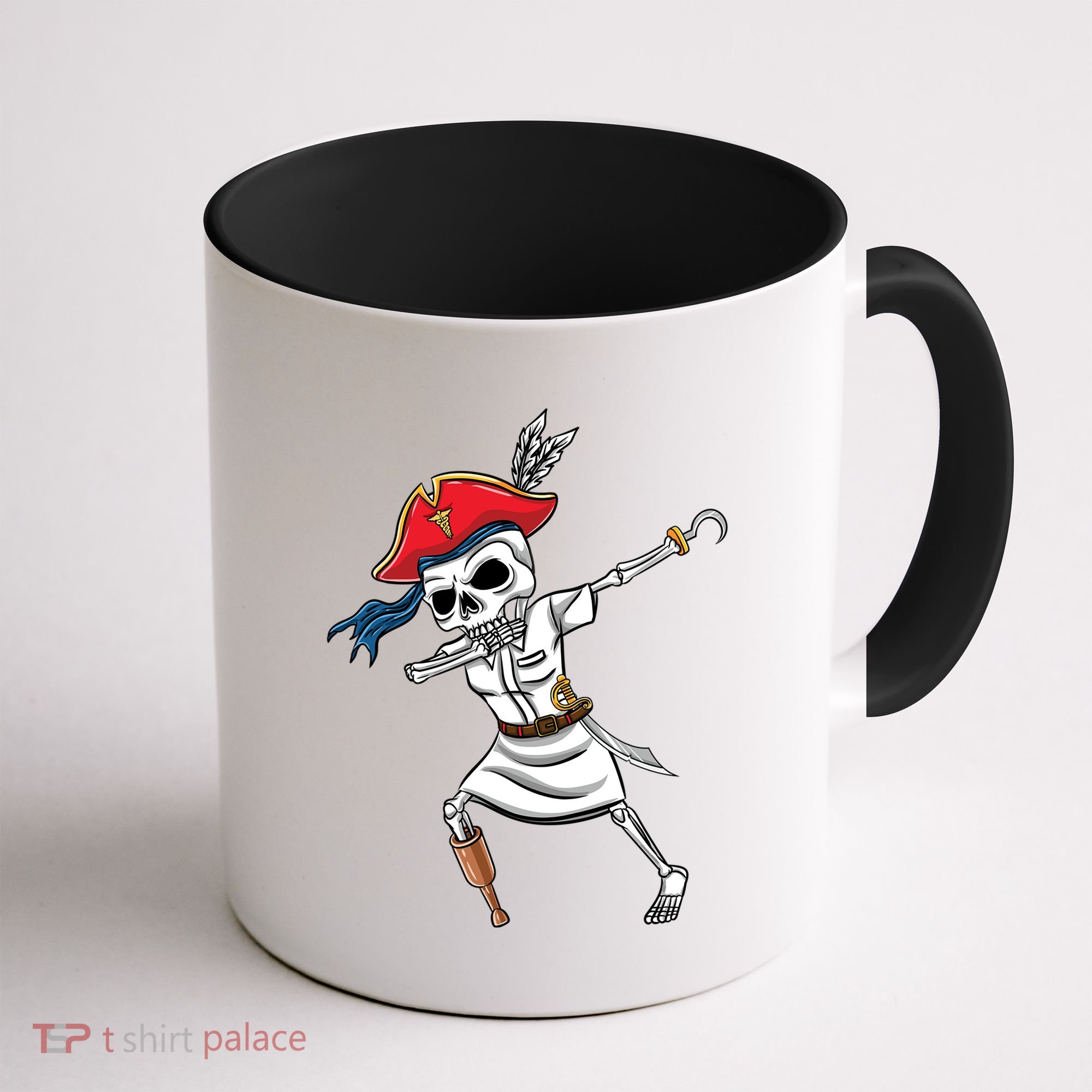Dabbing Skeleton Nurse Pirate Halloween Gift Coffee Mug