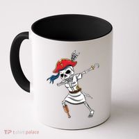 Dabbing Skeleton Nurse Pirate Halloween Gift Coffee Mug thumb 0