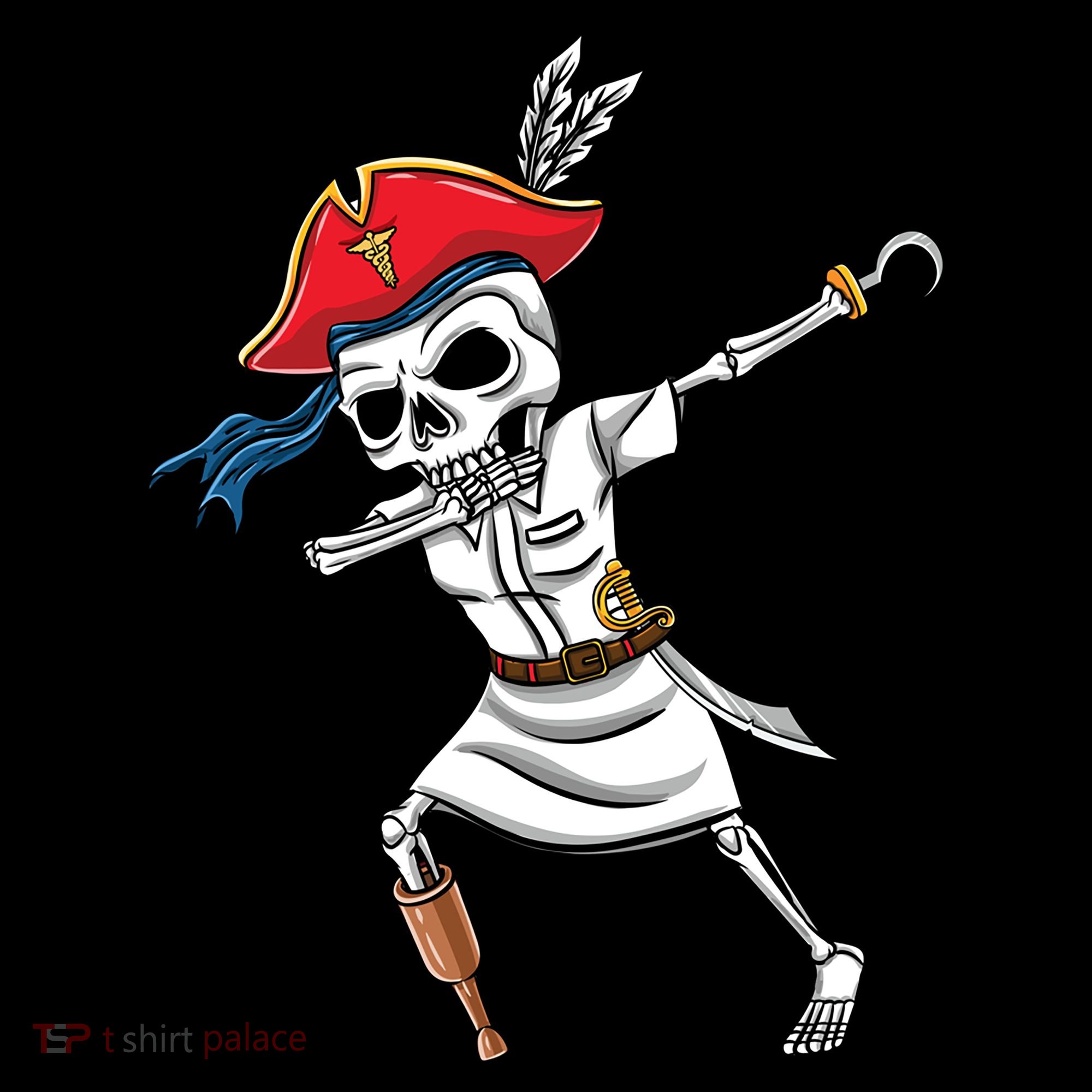 Dabbing Skeleton Nurse Pirate Halloween Gift Coffee Mug