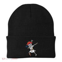 Dabbing Skeleton Nurse Pirate Halloween Gift Beanie thumb 0
