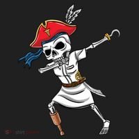 Dabbing Skeleton Nurse Pirate Halloween Gift Beanie thumb 2