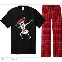 Dabbing Skeleton Nurse Pirate Halloween Gift Pajama Set thumb 0