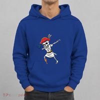 Dabbing Skeleton Nurse Pirate Halloween Gift Hoodie thumb 0