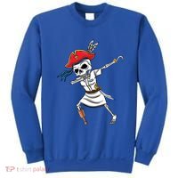 Dabbing Skeleton Nurse Pirate Halloween Gift Sweatshirt thumb 0
