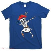 Dabbing Skeleton Nurse Pirate Halloween Gift T-Shirt thumb 0