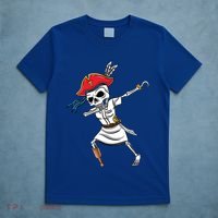 Dabbing Skeleton Nurse Pirate Halloween Gift T-Shirt thumb 5