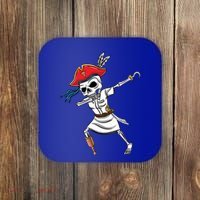 Dabbing Skeleton Nurse Pirate Halloween Gift Coaster thumb 0