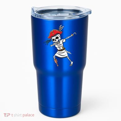 Dabbing Skeleton Nurse Pirate Halloween Gift Tumbler
