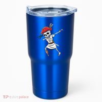Dabbing Skeleton Nurse Pirate Halloween Gift Tumbler thumb 0