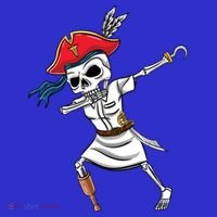 Dabbing Skeleton Nurse Pirate Halloween Gift Visor thumb 3