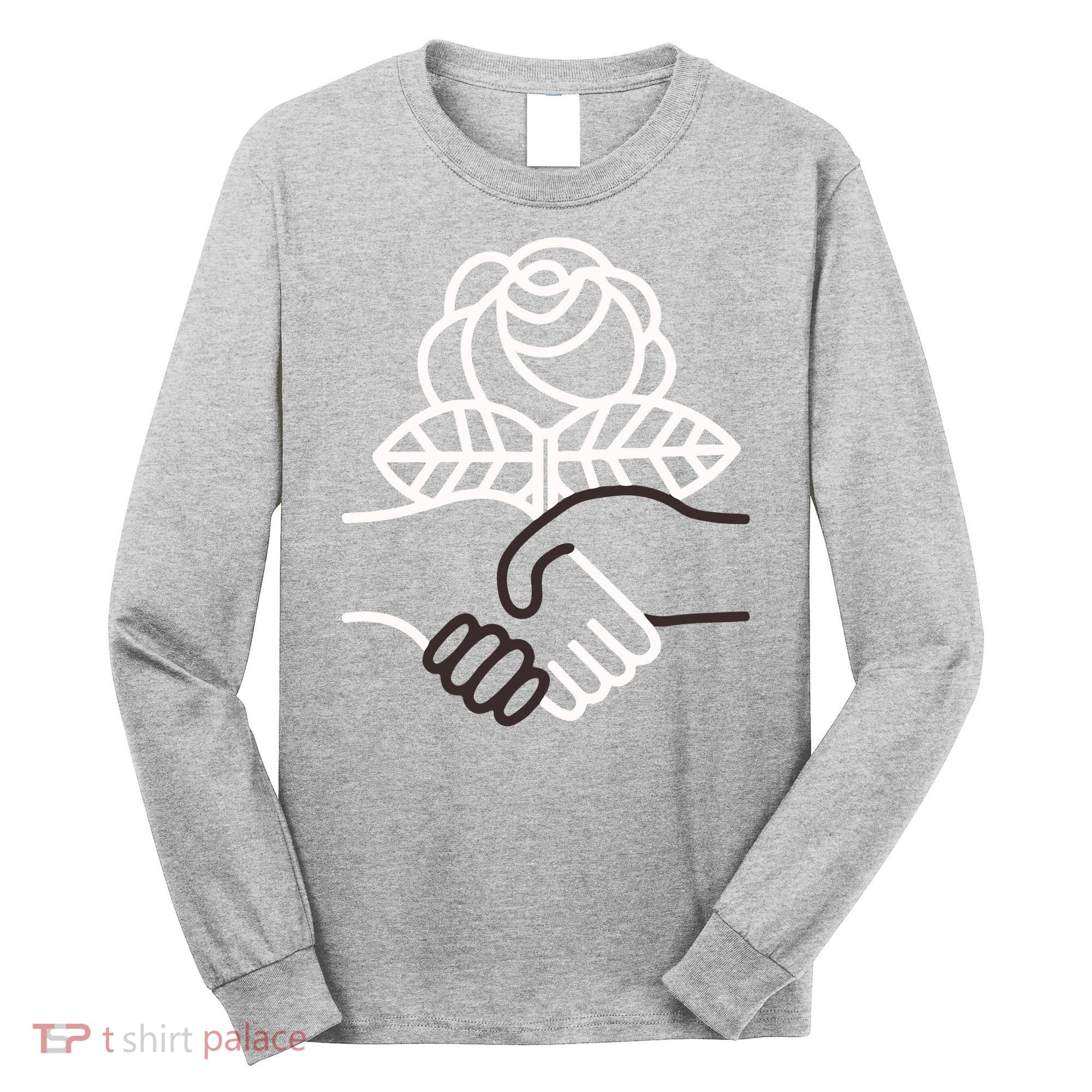 Democratic Socialists Of America Handshake Dsa Long Sleeve Shirt