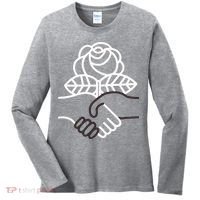 Democratic Socialists Of America Handshake Dsa Women's Long Sleeve Shirt thumb 0