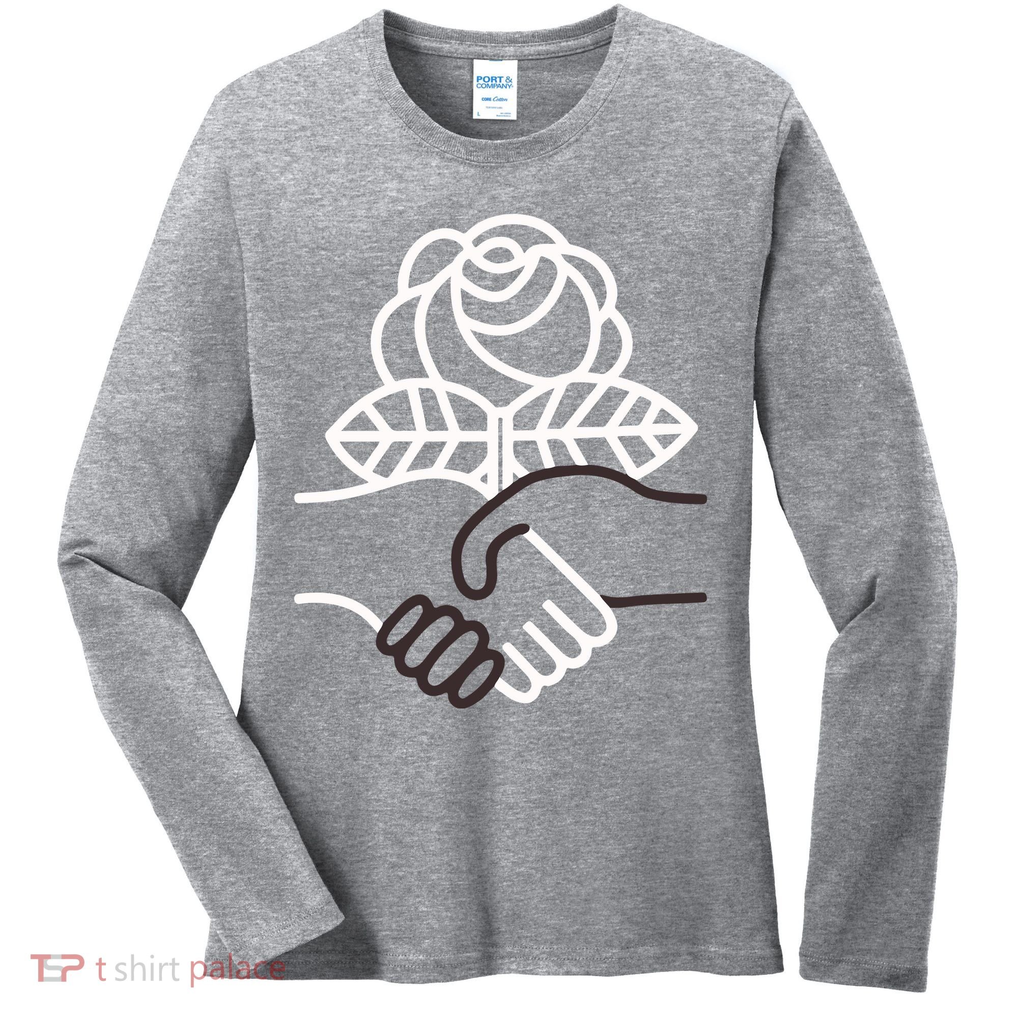 Democratic Socialists Of America Handshake Dsa Women's Long Sleeve Shirt