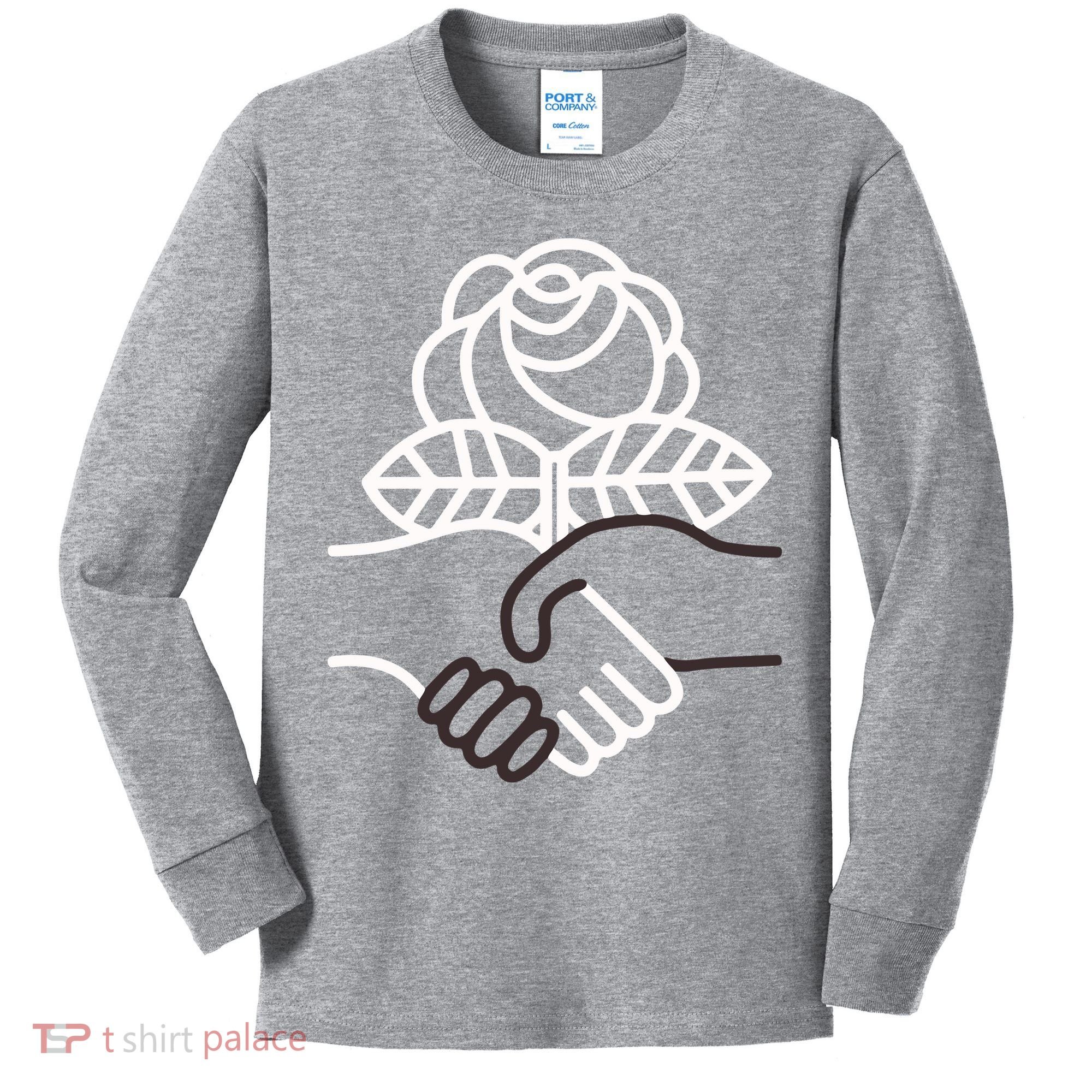 Democratic Socialists Of America Handshake Dsa Kids Long Sleeve Shirt