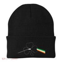 Dark Side Of The Shamrock Funny Saint Patrick's Day Beanie thumb 0