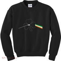 Dark Side Of The Shamrock Funny Saint Patrick's Day Kids Sweatshirt thumb 0