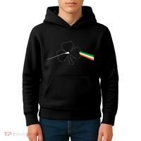 Dark Side Of The Shamrock Funny Saint Patrick's Day Kids Hoodie thumb 4